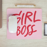 Alfombrilla De Ratón Girl Boss Bold Typography Red & Pink Feminine<br><div class="desc">Add a pop of confidence to your workspace with this bold Girl Boss mouse pad. Featuring striking red and pink feminine typography,  it’s the perfect desk accessory for entrepreneurs,  creatives,  and anyone who loves a stylish reminder of their power. Chic,  empowering,  and practical—work like a true boss every day.</div>