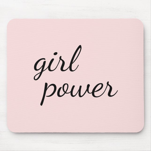 Alfombrilla De Ratón Girl Gang Girl Power Modern Feminism Blush Pink (Frente)