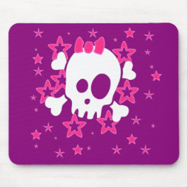 Alfombrilla De Ratón Girlie White Skull Personalizado de uva Mousepad c