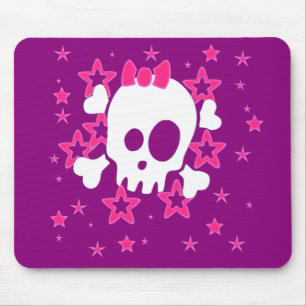 Alfombrilla De Ratón Girlie White Skull Personalizado de uva Mousepad c
