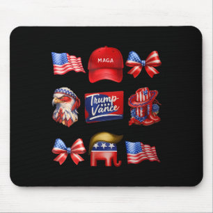 Alfombrilla De Ratón Girly Coquette Trump Vance 2024 Trump Chica Republ