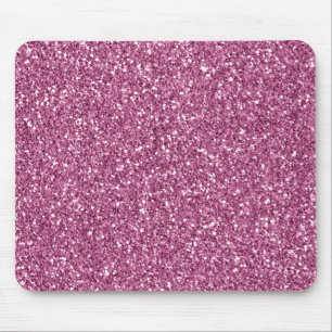 Alfombrilla De Ratón Girly Glitzy Purpurina Rosa