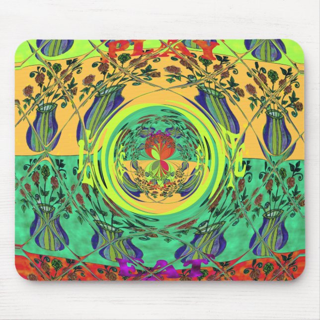 Alfombrilla De Ratón Girly Lovely Floral Mousepad (Frente)