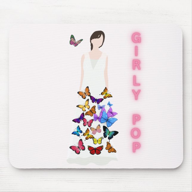 Alfombrilla De Ratón Girly pop butterfly mouse pads (Frente)