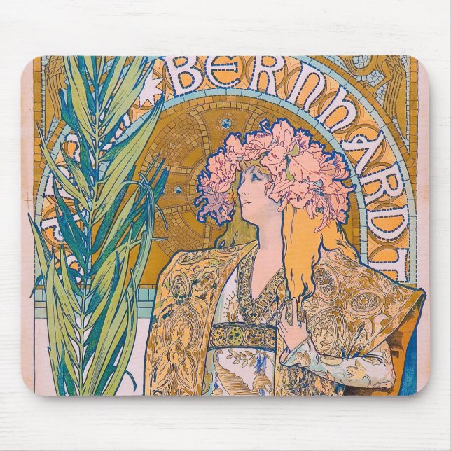 Alfombrilla De Ratón Gismonda, Sarah Bernhardt, Mucha (Frente)