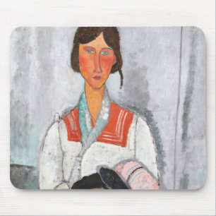 Alfombrilla De Ratón Gitana con bebé, Modigliani