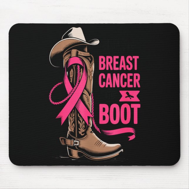 Alfombrilla De Ratón Giving Breast Cancer The Boot Cowboy Design  (Frente)