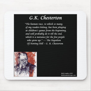 Alfombrilla De Ratón GK Chesterton & Línea de libro de apertura