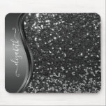 Alfombrilla De Ratón Glam Bling Caligrafía Brillante Personalizada Azul<br><div class="desc">Este diseño no contiene purpurina o lentejuelas reales. Puede ser personalizado en el área proporcionada cambiando la foto y/o el texto. O se puede personalizar haciendo clic en Personalizar esta plantilla y luego eligiendo la opción de personalizar más y eliminar o cambiar el color del fondo, agregar texto, cambiar el...</div>