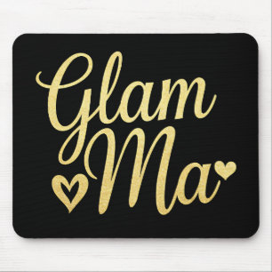Alfombrilla De Ratón Glam Ma Corazón de Oro Mamá Abuela Día de la Madre
