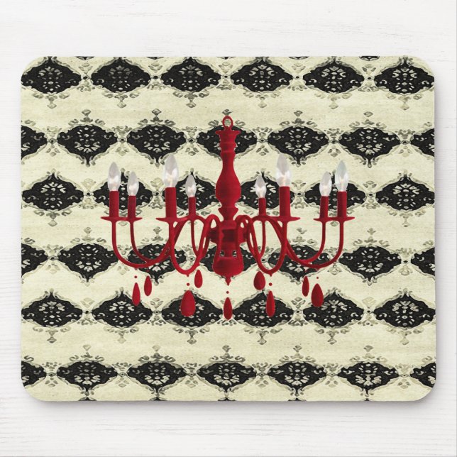 Alfombrilla De Ratón Glamour de candelabro retro ~ Mousepad (Frente)