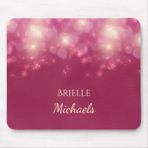 Glamour Pink Bokeh De Lujo Oscuro Pescado Con Nomb