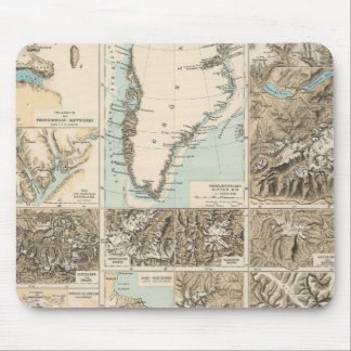 Alfombrilla De Ratón Gletscherkarte - Mapa del Atlas glaciar