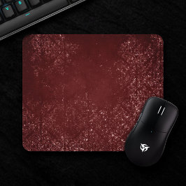Alfombrilla De Ratón Glimmery Henna Grunge | Damasco de Glam Rojo de Sa