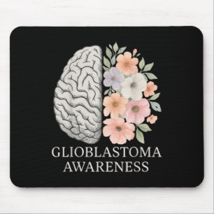 Alfombrilla De Ratón Glioblastoma Floral Conciencia Mes Cáncer de Cereb