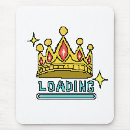 Alfombrilla De Ratón Glitch Crown Loading: 8-Bit Rebellion Awakens
