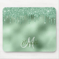 Glitter de Purpurina Verde Menta con Monograma Per