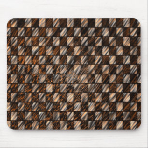 Alfombrilla De Ratón Glittering Brown Beige Mosaic