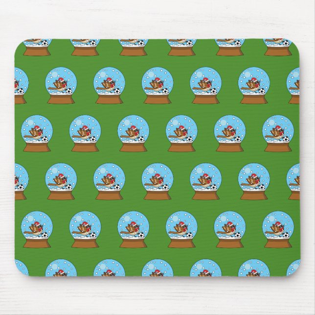 Alfombrilla De Ratón Globe de nieve con juego de cuerdas con soplo (Frente)