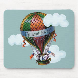 Alfombrilla De Ratón Globo aerostático con nubes Personalizar