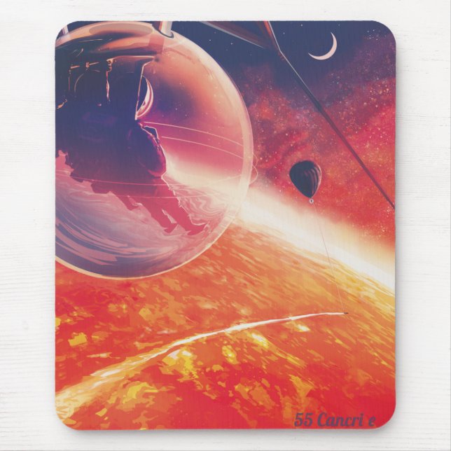 Alfombrilla De Ratón Globo aerostático extremo en un infierno volcánico (Frente)