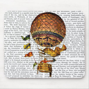 Alfombrilla De Ratón Globo de aire caliente con banderas