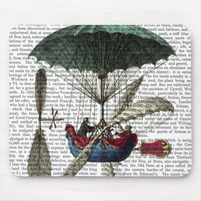 Alfombrilla De Ratón Globo de aire caliente Place Du Louvre (Frente)