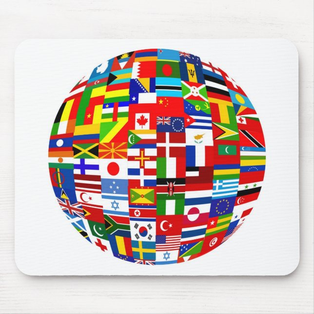 Alfombrilla De Ratón Globo de la bandera (Frente)