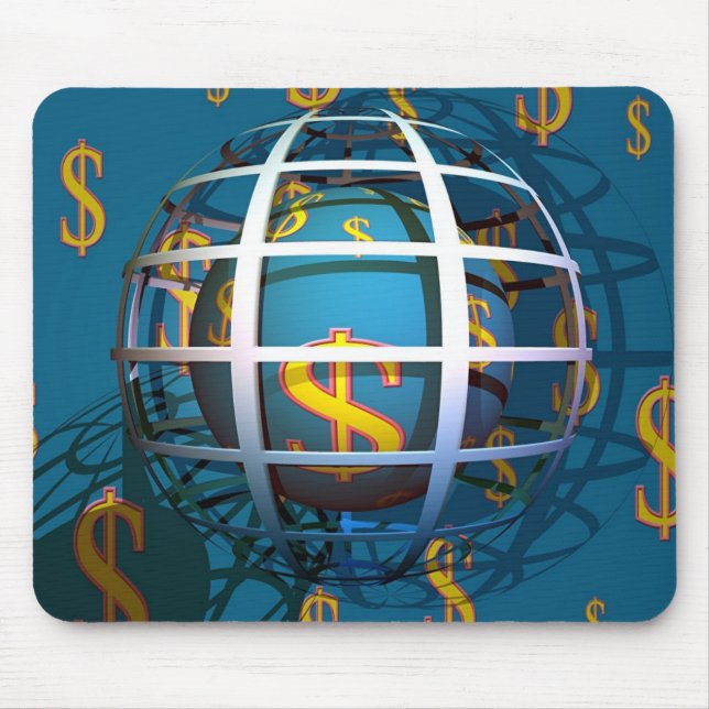 Alfombrilla De Ratón Globo del dólar (Frente)