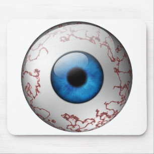 Alfombrilla De Ratón Globo del ojo azul inyectado en sangre
