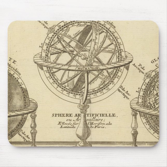Alfombrilla De Ratón Globo mundial (Frente)