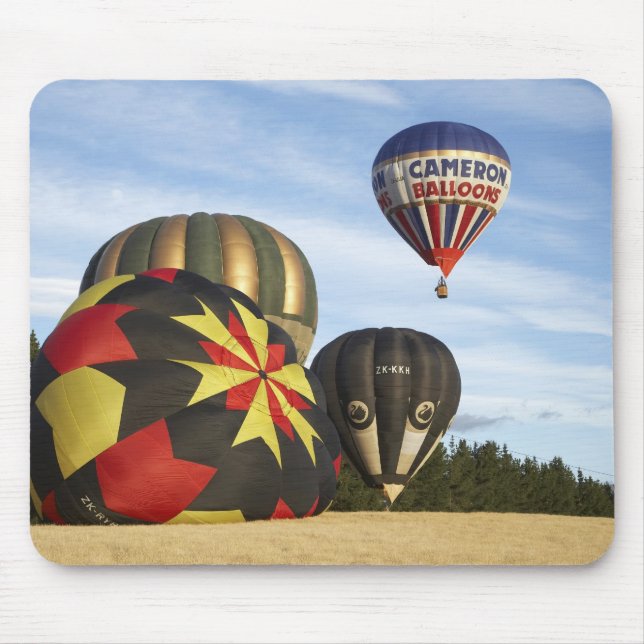 Alfombrilla De Ratón Globos aerostáticos cerca de Wanaka, Isla Sur, Nue (Frente)