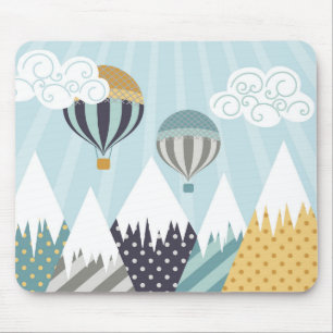 Alfombrilla De Ratón Globos Blue Hot Air