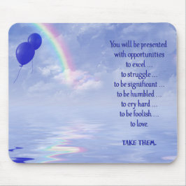 Alfombrilla De Ratón Globos y arcoiris con cita