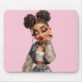 Alfombrilla De Ratón Glow Getter Mousepad | Sparkle Denim Glam