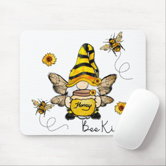 Alfombrilla De Ratón Gnome Bee Kind Sunflower Mousepad