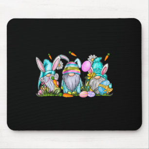 Alfombrilla De Ratón Gnome de Pascua 3 Gnomes Cutos Con Primavera De Hu
