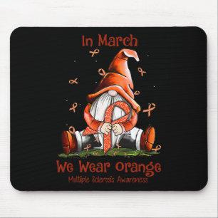 Alfombrilla De Ratón Gnome En Marzo Usamos Esclerosis Múltiple Naranja