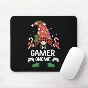 Alfombrilla De Ratón Gnome Gamer de Cuadros de Búfalo Familia Combinada