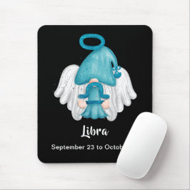 Alfombrilla De Ratón Gnome Libra Astrología Rótulo Angel Mouse Pad
