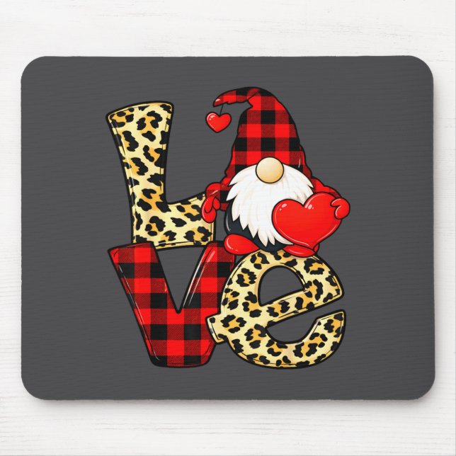 Alfombrilla De Ratón Gnome Love Valentine Gnomes Valentines Day Men Wom (Frente)