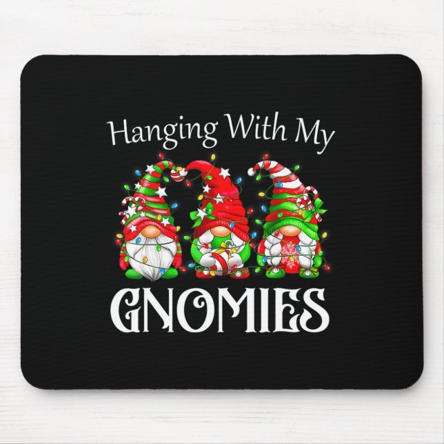 Alfombrilla De Ratón Gnome navidades con mi familia Gnomies Pajamas (Frente)