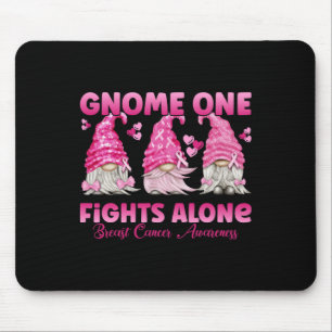 Alfombrilla De Ratón Gnome One solo lucha contra el cáncer de mama rosa