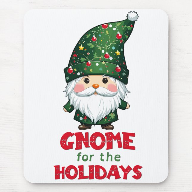 Alfombrilla De Ratón Gnome Para Los Navidades Funny Y Adorable De Las V (Frente)