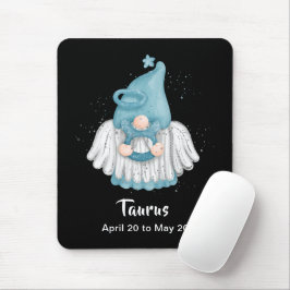 Alfombrilla De Ratón Gnome Taurus Astrología Rótulo Angel Almohadilla d