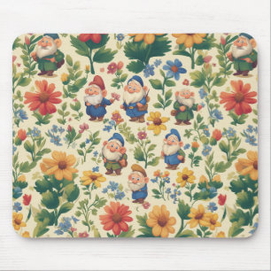 Alfombrilla De Ratón Gnome un diseño de patrones de flores