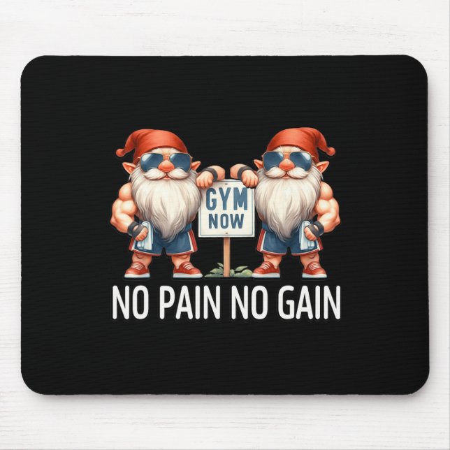 Alfombrilla De Ratón Gnomes De Gimnasio Graciosos En La Talla De Fitnes (Frente)