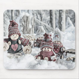 Alfombrilla De Ratón Gnomes en una almohadilla de ratón de invierno