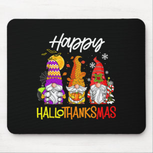 Alfombrilla De Ratón Gnomes Hallothanksmas Halloween Acción de Gracias 