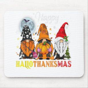 Alfombrilla De Ratón Gnomes Happy Hallothanksmas Halloween Acción de Gr